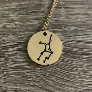 Zodiac Astrology Gold Virgo Constellation Necklack